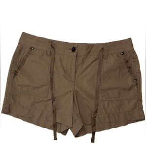 ANN TAYLOR- Brown Cocoa Pull On Signature Fit Cargo Shorts Women’s 10